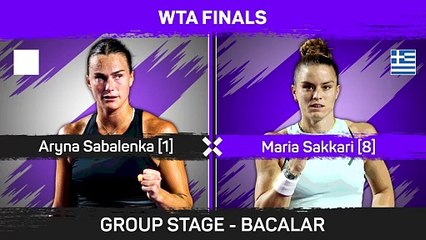 Sabalenka destroys Sakkari in WTA Finals opener