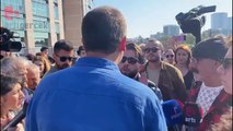TİP Genel Başkanı Erkan Baş'ın canlı yayın bağlantısı sırasında polis çekimine tepki