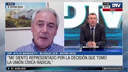 Atilio Benedetti (UCR) afirmó: "Creo que hace falta un gobierno de comunes denominadores básicos"