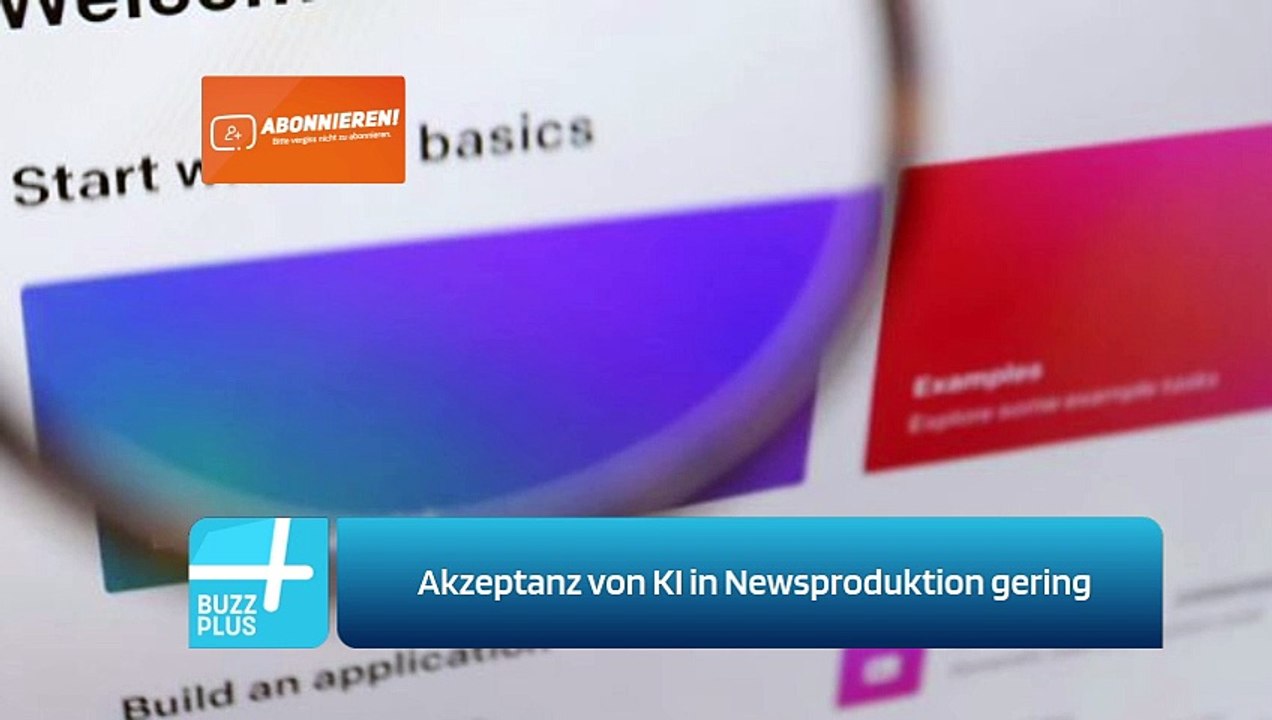 Akzeptanz von KI in Newsproduktion gering