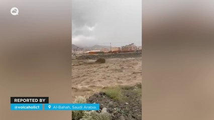 Sudden floods in Al-Bahah, Saudi Arabia.