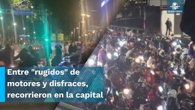 Con Rodada del terror 2023, cientos de motociclistas invadieron calles de la CDMX