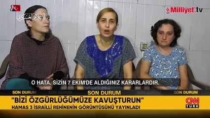 Hamas 3 İsrailli rehinenin görüntüsünü yayınladı