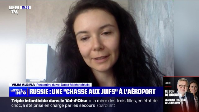 Ils nous ont dit qu'on ne pouvait pas sortir parce qu'il y avait beaucoup de personnes sur la piste : une passagère présente à l'aéroport de Makhatchkala, en Russie, témoigne