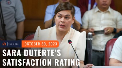 Video herunterladen: Sara Duterte's satisfaction rating dips by double digits in October – OCTA