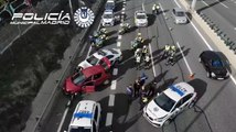 Un conductor drogado embiste a la Policía durante una persecución en Madrid