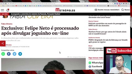 Felipe Neto é processado após divulgação da BLAZE