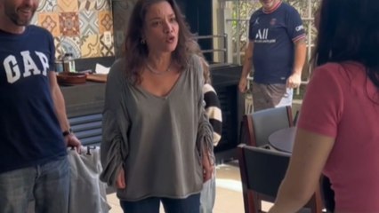 Woman returns from the USA after nearly four years to reunite with her family and friends again