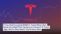 If You Had Invested $1000 In Tesla When Elon Musk Unveiled First Factory In Fremont 13 Years Ago, Here's How Much You'd Have Now