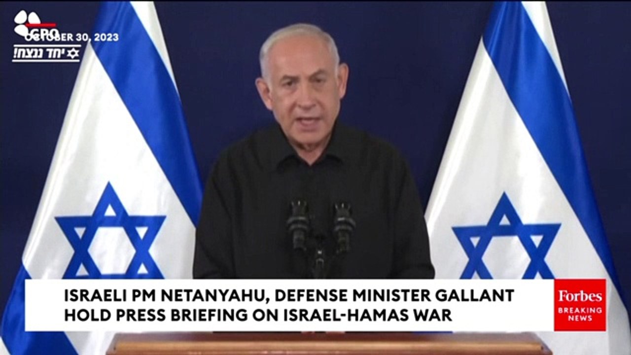BREAKING NEWS: Netanyahu Says, 'This Is A Time For War' At Press Briefing About Israel-Hamas War
