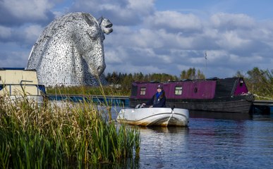 Scotland’s first tourist e-boat sets sail from The Falkirk Wheel and the Kelpies