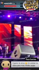 Rosa Fuentes es captada en plena juerga.