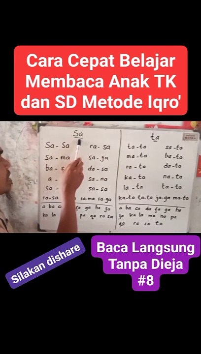 Cara cepat belajar membaca untuk anak part 2
