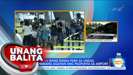 Mga bibiyahe sa ibang bansa para sa Undas, pinaalalahanang agahan ang pagpunta sa airport | UB