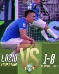 Lazio-Fiorentina, il gol di Immobile