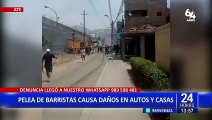 Ate: presuntos barristas de Universitario se pelean y causan disturbios