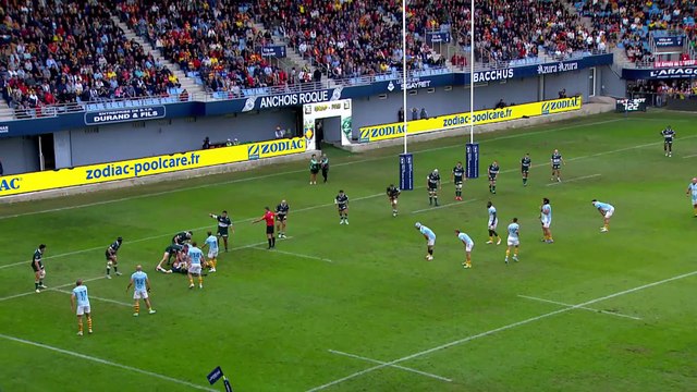 TOP 14 - Essai de Lucas VELARTE (USAP) - USA Perpignan - Section Paloise - Saison 2023-2024