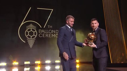 Tải video: Lionel Messi wins the 2023 Ballon d'Or