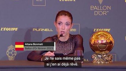 Ballon d'Or - Aitana Bonmati : "Je suis encore en train de rêver"
