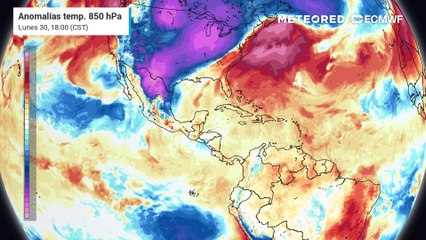 Modelo ECMWF - Anomalía de temperaturas