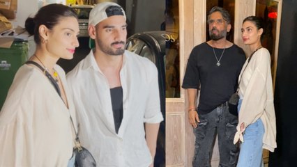 Athiya Shetty spotted with Suniel Shetty, Ahan Shetty & Husband KL Rahul, Dinner Video Viral!