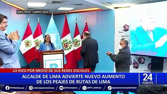 Rutas de Lima subirá costo del peaje a S/7.50, según Rafael López Aliaga