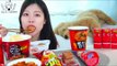 ASMR MUKBANG| RED Convenience store(Stir-fried Shin Ramen, TEUMSAE, Kimchi Dumpling, Hot dog).