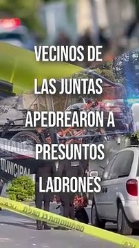 Vecinos de la colonia Las Juntas de Tlaquepaque, apedrearon a presuntos ladrones que intentaban asaltar a un menor de edad que circulaba en su motocicleta #TuNotiReel