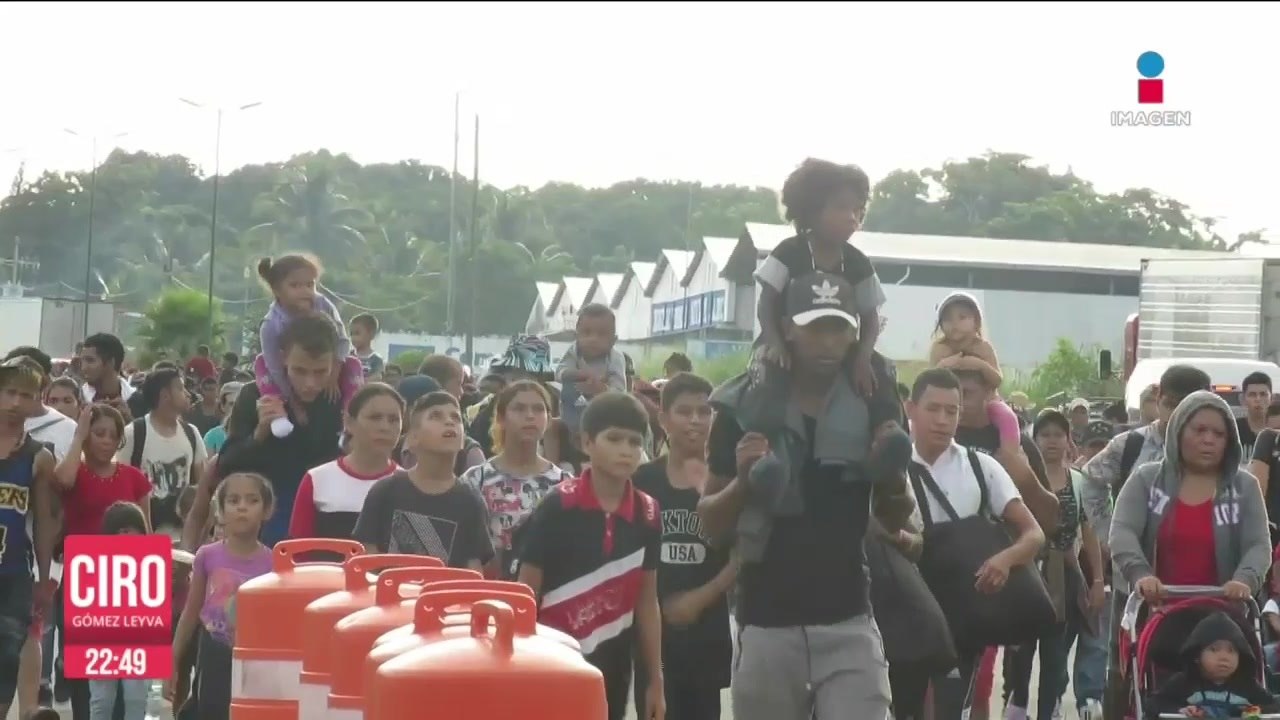 Caravana con 5 mil migrantes sale de Tapachula, Chiapas