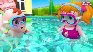 Let's learn how to swim, with baby and family ｜ Cartoon for Kids