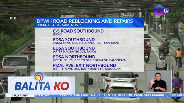 Road Reblocking, isasagawa sa ilang kalsada sa Metro Manila. | BK