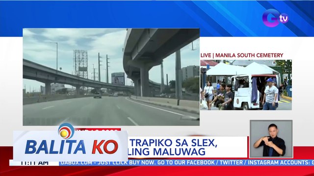 Daloy ng trapiko sa SLEX, nananatiling maluwag | BK