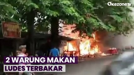 Dua Warung Makan di Jakarta Pusat Ludes Terbakar