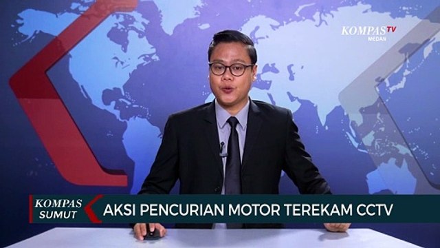 Detik-detik Rekaman CCTV Aksi Pencurian Motor di Medan