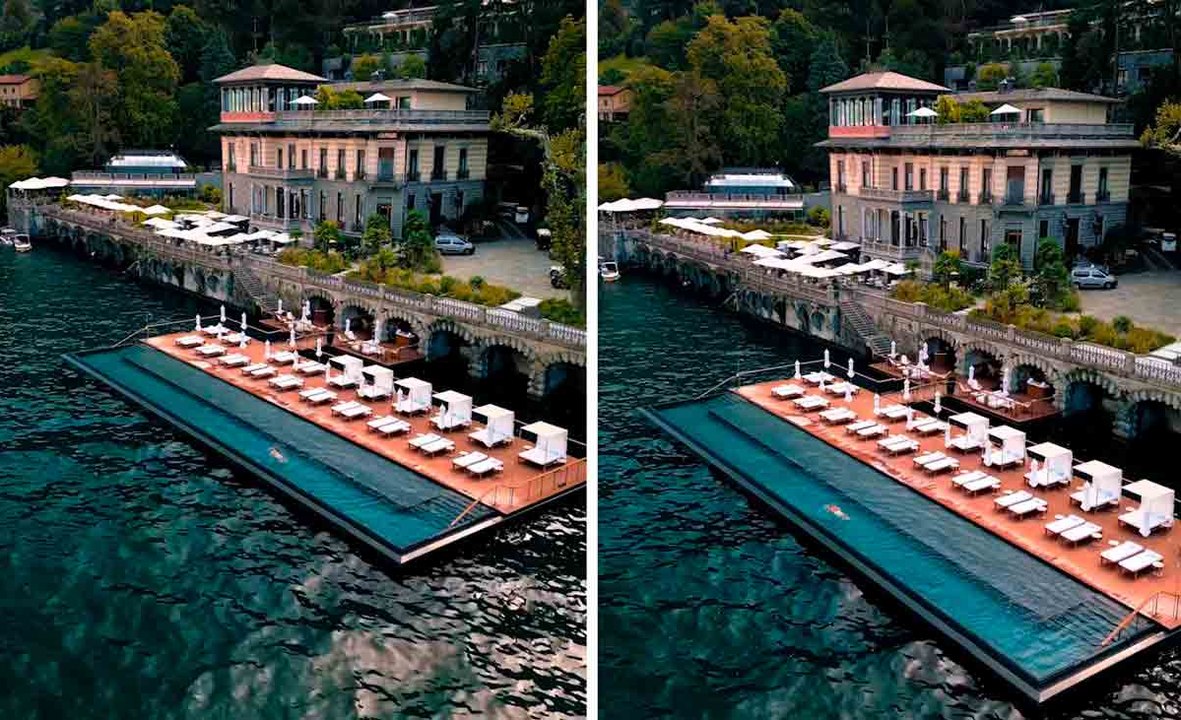 Das größte schwimmende Infinity-Pool der Welt befindet sich in 12 Metern Höhe