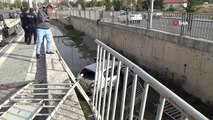 Kayseri'de otomobil kanala uçtu, sürücü yaralandı