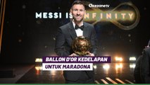 Lionel Messi Persembahkan Ballon dOr Ke-8 untuk Diego Maradona
