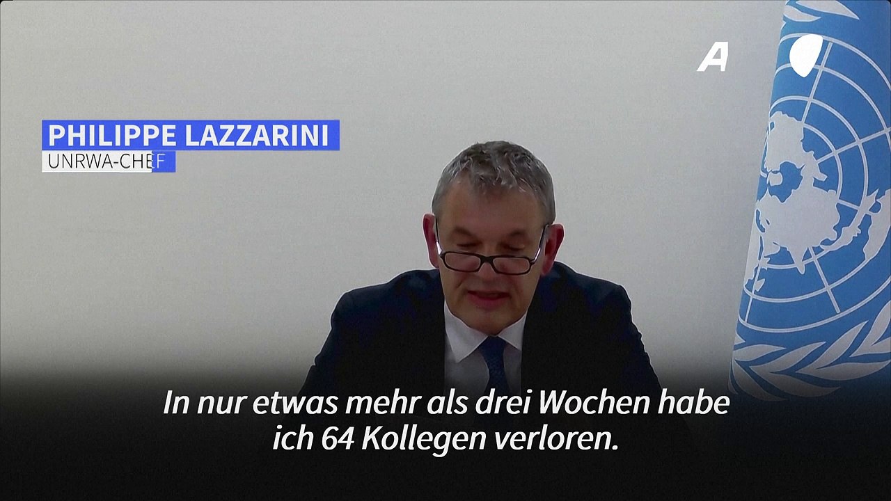 Uno-Organisation beklagt Tod von 64 Mitarbeitern in Gaza
