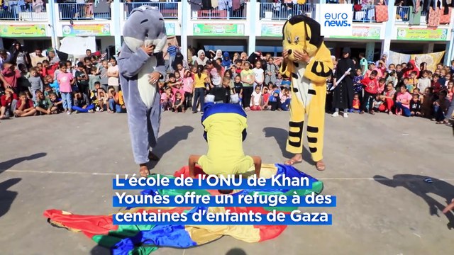 L'école de l'ONU à Khan Younès, lieu de répit pour des centaines d'enfants palestiniens