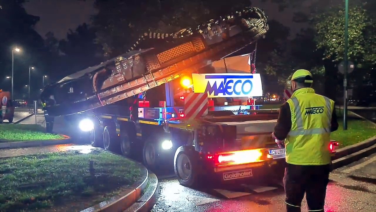 Milano, il viaggio della testa della "talpa" dalla Triennale al Museo della Scienza e della tecnologia