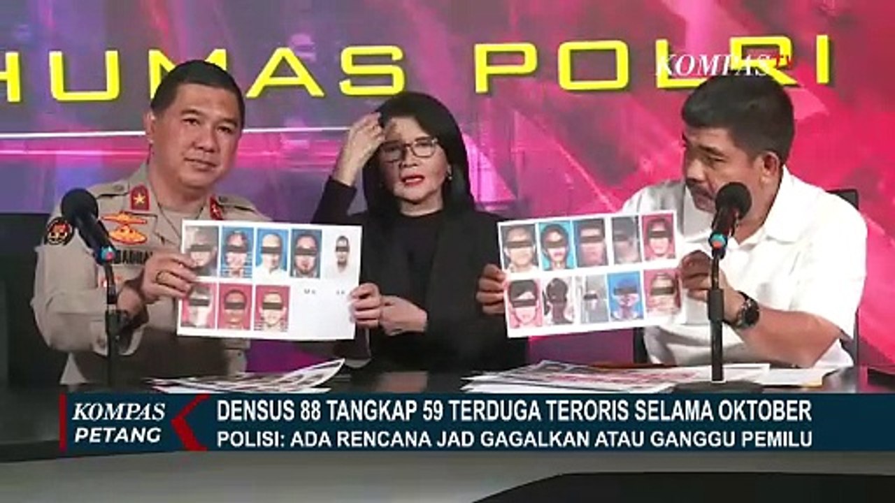 Densus 88 Tangkap 59 Terduga Teroris, 40 Orang di Antaranya Kelompok JAD Berencana Gagalkan Pemilu