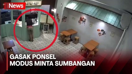 Modus Minta Sumbangan, Pencuri Gasak Ponsel Milik Karyawan Kafe di Penjaringan Terekam CCTV