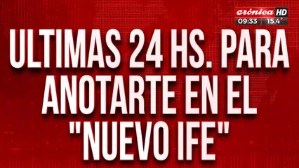 Atención: hoy es el último día para anotarse en el nuevo IFE