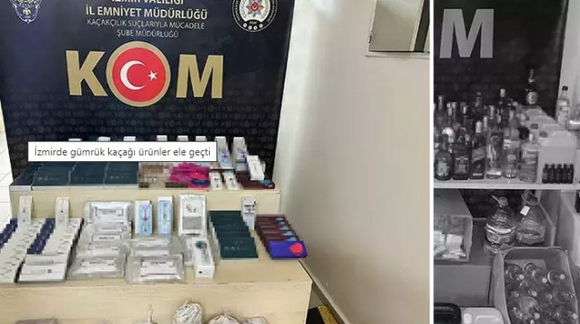 İzmir'de gümrük kaçağı dolgu, botoks ürünleri ve alkol ele geçirildi