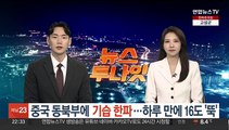 중국 동북부 기습 한파…하루 만에 16도 '뚝'