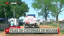 Decenas de cisternas de Bolivia aguardan hasta 20 días en Paraguay para cargar combustible y traerlo al país
