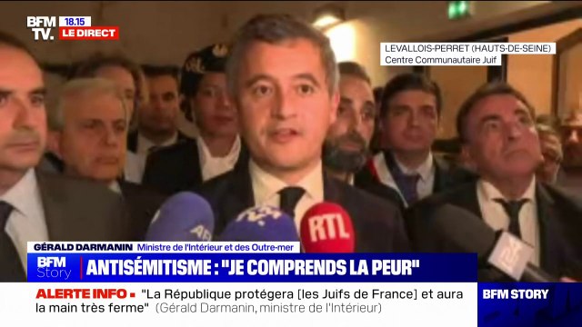 Etoiles de David taguées: J'ai demandé à tous les préfets de la République de mobiliser la police technique et scientifique pour retrouver les auteurs de ces menaces absolument ignobles , indique Gérald Darmanin