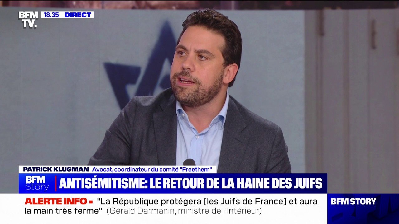 Actes antisémites: "Depuis qu'on a massacré 1400 Israéliens dans le sud d'Israël, on a jamais autant attaqué les juifs partout où ils se trouvent, et notamment en France", affirme Patrick Klugman (avocat et coordinateur du comité “Freethem”)