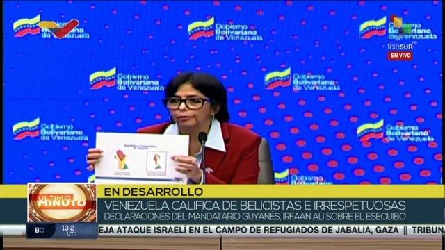 Venezuela rechaza las pretensiones de Guyana sobre el territorio del Esequibo