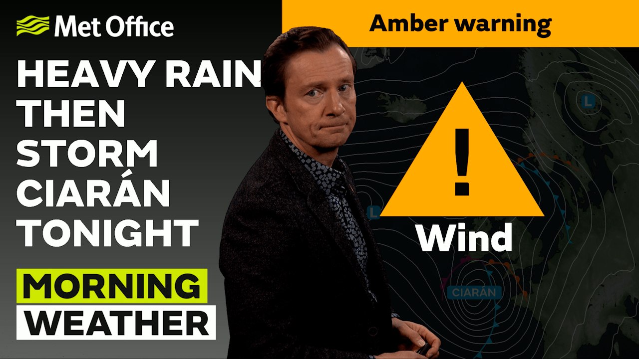 Met Office Morning Weather Forecast 01/11/23 – Sunshine and showers - winds building
